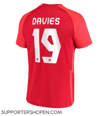 Kanada Alphonso Davies #19 Hemma Matchtröja VM 2022 Kortärmad